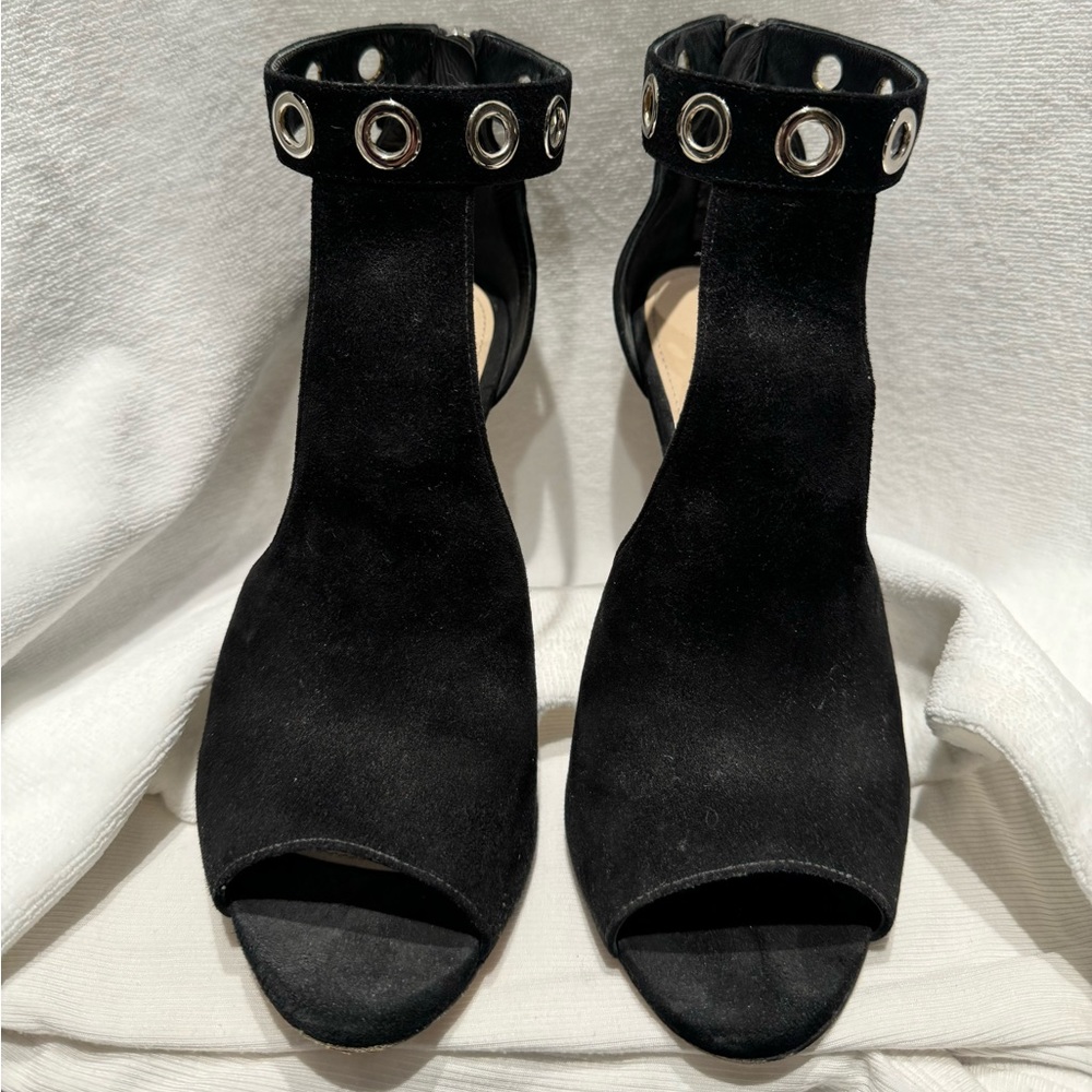 Prada suede open toe heel